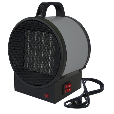 KING ELECTRIC Puh Portable Heater 120V-750/1500W Ceramic W/Stat Gray PUH1215T